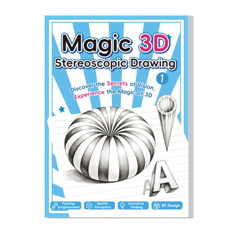 Cartea de desene stereoscopice 3D ediție engleză
